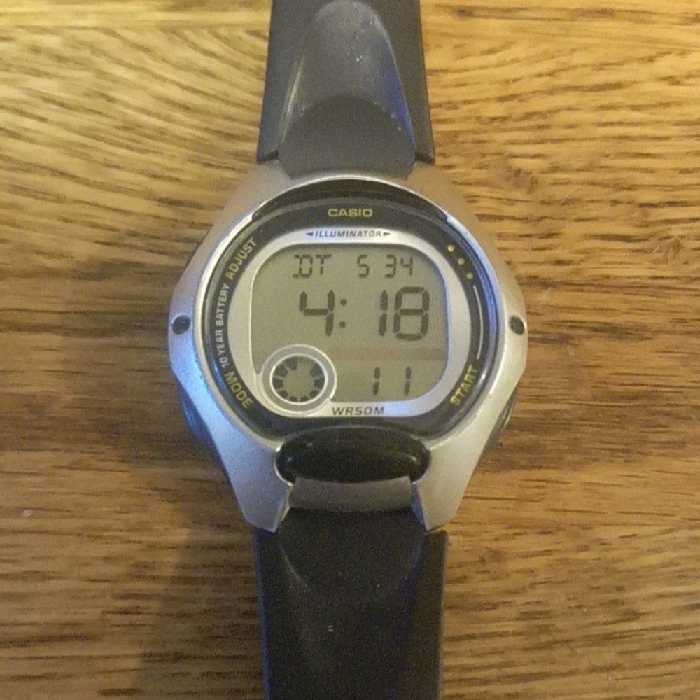 Casio Black and Silver Digital Watch